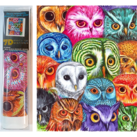 NORIMPEX Diamantové malování Soví koláž 30x40cm