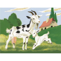 DINO Obrázkové kostky Domácí zvířátka, 12 kostek