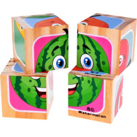 Obrázkové kostky Ovoce, 4 kostky