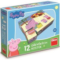 DINO Obrázkové kostky Prasátko Peppa, 12 kostek