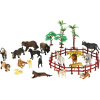 KIK Sada figurek Zvířata v ZOO 31ks v boxu