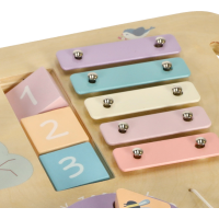 KIK Dřevěný interaktivní stolek Pastel