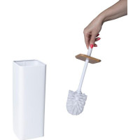 WC štětka FONTI - bílá s bambusem