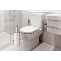 WC štětka FONTI - bílá s bambusem