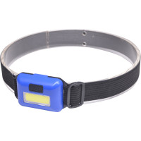 Solight LED čelová svítilna, 3W COB, modrá