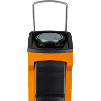 Solight pracovní nabíjecí LED lampa, 500lm + 70lm, COB, Li-Ion, USB, černooranžová