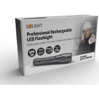 Solight LED nabíjecí profesionální svítilna, 600lm, T6 XML Cree LED, zoom, Li-Ion
