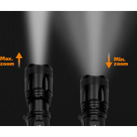 Solight LED nabíjecí svítilna, 600lm, Cree XM-L2 T6, zoom, Li-Ion