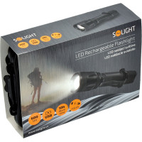 Solight LED nabíjecí svítilna, 600lm, Cree XM-L2 T6, zoom, Li-Ion