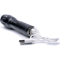 Solight LED nabíjecí svítilna, 300lm, Cree, zoom, power banka, Li-Ion