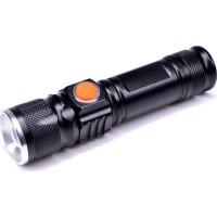 Solight LED nabíjecí kapesní svítilna, 200lm, 3W, zoom, Li-Ion