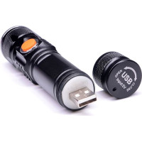 Solight LED nabíjecí kapesní svítilna, 200lm, 3W, zoom, Li-Ion