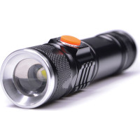 Solight LED nabíjecí kapesní svítilna, 200lm, 3W, zoom, Li-Ion