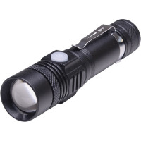 Solight LED nabíjecí svítilna s cyklo držákem, 400lm, zoom, Li-Ion