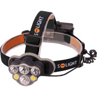 Solight LED čelová nabíjecí svítilna 550, 550lm, Li-Ion