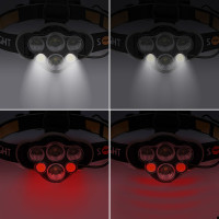 Solight LED čelová nabíjecí svítilna 550, 550lm, Li-Ion