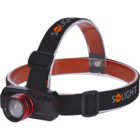 Solight LED čelová nabíjecí svítilna, 3W,150lm, zoom, Li-Ion