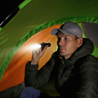Solight LED nabíjecí kapesní svítilna, 120lm, Li-Ion, USB, hliník, černá