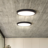 Solight LED osvětlení s dálkovým ovladačem Estela Black, 36W, 2700lm, 30cm, změna chromatičnosti, stmívatelné