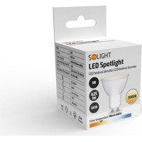 Solight LED žárovka, bodová , 5W, GU10, 3000K, 425lm, bílá