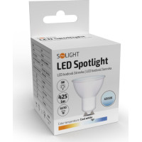 Solight LED žárovka, bodová , 5W, GU10, 6000K, 425lm, bílá