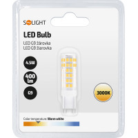 Solight LED žárovka G9, 4,5W, 3000K, 400lm