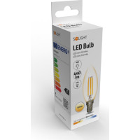 Solight LED žárovka retro, svíčka 4W, E14, 3000K, 360°, 440lm