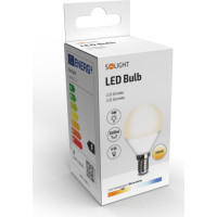 Solight LED žárovka, miniglobe, 4W, E14, 3000K, 340lm, bílé provedení