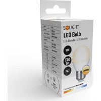 Solight LED žárovka, miniglobe, 8W, E27, 3000K, 720lm