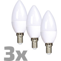 ECOLUX LED žárovka Ecolux 3-pack, svíčka, 6W, E14, 3000K, 450lm, 3ks