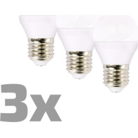 ECOLUX LED žárovka Ecolux 3-pack , miniglobe, 6W, E27, 3000K, 450lm, 3ks