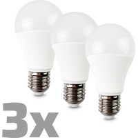 Solight LED žárovka 3-pack, klasický tvar, 10W, E27, 3000K, 270°, 900lm, 3ks v balení