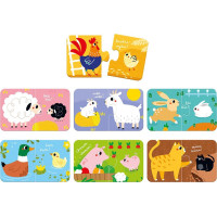 CZUCZU Puzzle dvojice Zvířátka 7x2 dílky