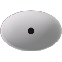 Polysan BANERA OVAL umyvadlo na desku, litý mramor, 60x40cm, bílá mat 14397MAT