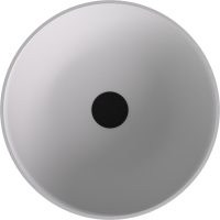 Polysan BANERA ROUND umyvadlo na desku, litý mramor, průměr 39cm, bílá mat 14337MAT