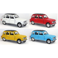 WELLY Autíčko na zpětné natažení Renault 4 modrý