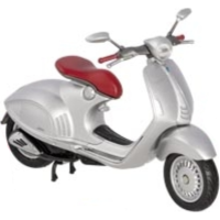 WELLY Kovový skútr Vespa 946 stříbrný