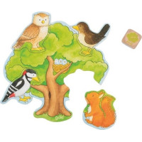 GOKI Puzzle hra s kostkou Kdo kde bydlí?