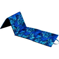 Oboustranná plážová podložka 180x50x3 cm - černá/Blue Passion