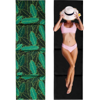 Oboustranná plážová podložka 180x50x3 cm - černá/Hoyas Grande