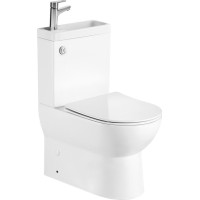 Aqualine JALTA HYGIE WC kombi s umývátkem, Rimless, spodní/zadní odpad, bílá PB103H