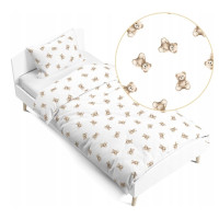 Dětské bavlněné povlečení 140x200 cm BABYMAM PREMIUM - Medvídek Teddy