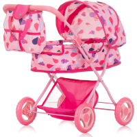 CHIPOLINO Hluboký kočárek pro panenky Dora Hearts