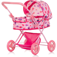 CHIPOLINO Hluboký kočárek pro panenky Dora Hearts