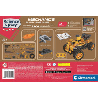 CLEMENTONI Science&Play Mechanická laboratoř Buggy a čtyřkolka 2v1