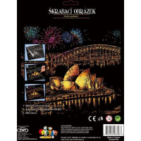 ARTLOVER Škrabací obrázek (zlatý) - Noční pohled na Operu v Sydney