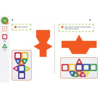 MAGFORMERS Výukové karty Geometrie 1: Obrázky a stavby