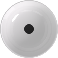 Polysan BANERA ROUND umyvadlo na desku, litý mramor, průměr 39cm, bílá/šedá mat 14337.32