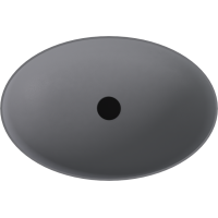 Polysan BANERA OVAL umyvadlo na desku, litý mramor, 60x40cm, šedá mat 14397.31