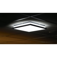 Sapho SILVER stropní LED svítidlo 28x28cm, 10W, 230V, 3000K/4000K/6500K, chrom AU478